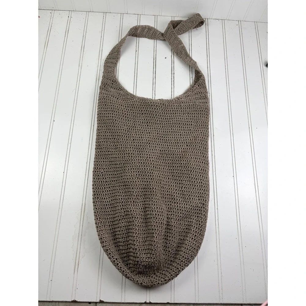 Vintage Y2K Woven Boho Crochet Slouchy Hobo Knit Oversized Shoulder Bag Purse